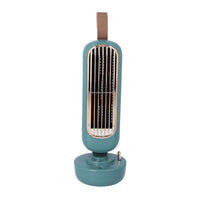 Green 2 in 1 Humidifier and Bladeless Fan with 220ml Water Tank Capacity (5W) (4.33x4.33x12)