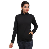JOVIE Black 90% Polyester & 10% Spandex Jacket- L