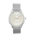 LUCY K Quartz Movement Watch with Sunray Dial and ION Plated YG Stainless Steel Mesh Strap - Sticky add to cart bar