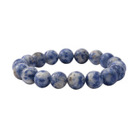 100 ctw Sodalite Beads Stretch Bracelet