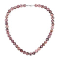 Rhodochrosite 250.00 ctw Bead Necklace In Sterling Silver, Silver Bead Necklace, Beaded Jewelry Gifts For Women (18 Inches) - Sticky add to cart bar