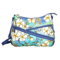 SUKRITI Navy Blue Peacock Feather Genuine Leather Hobo Crossbody Bag (14.5"x10.75") with Adjustable Shoulder Strap - Sticky add to cart bar