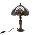 Multi Color Dragonfly Pattern 10 Inch Tiffany Style Table Lamp Electric (E26 Bulb Not Included) - Sticky add to cart bar