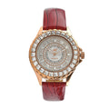 ADEE KAYE Royalty Austrian Crystal Japanese Movement Watch with Genuine Leather Strap in Red (38mm) - Sticky add to cart bar