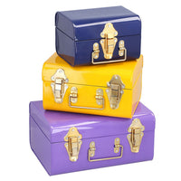 "Storage Trunk set of 3 with hammered top  Material - Iron with powder coating"