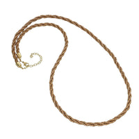 Black Glass Seed Beaded Necklace (36 Inches) in Goldtone