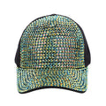 JOVIE Black Rhinestone Bling Front Hat with Adjustable Strap (22.8"x6.3") - Sticky add to cart bar