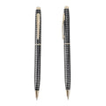 Set of 2 Ball Point Pens Studded with White Crystal Made with Swarovski in Gift Box -Brown Black - Sticky add to cart bar