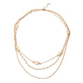 Multi Layered Necklace 20 Inches with Charms in Goldtone - Sticky add to cart bar