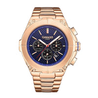 GAMAGES OF LONDON Limited Edition Hand Assembled Endurance Sports Automatic Movement Watch in ION Plated RG Stainless Steel (47.30mm) with Free Gift Pen