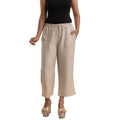 JOVIE Coral Linen Wide Leg Capri with Drawstring - L - Sticky add to cart bar