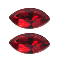 Siam Color Crystal Set of 2 (Mrq 6x3 mm) 0.42 ctw | Loose Gem | Loose Gemstones | Loose Stones | Jewelry Stones