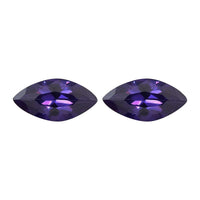 Simulated Blue Diamond Set of 2 (Mrq 8x4 mm) 1.57 ctw