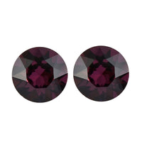 Foilback Amethyst Crystal Set of 2 (Rnd 6 mm) 1.44 ctw Loose gemstone
