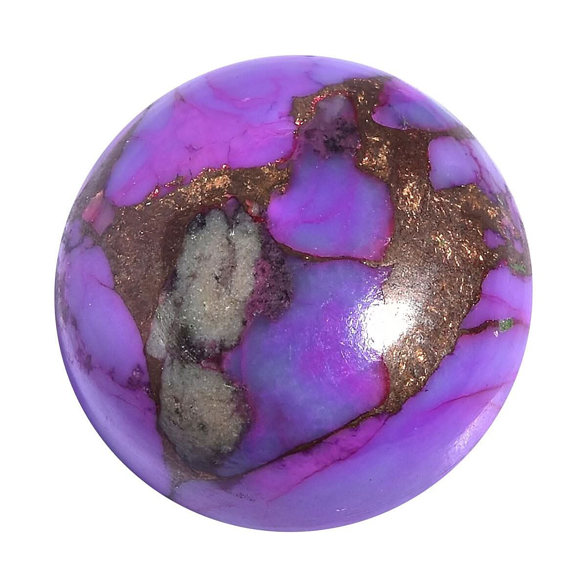 AA Mojave Purple Turquoise (Rnd 12 mm) 4.89 ctw