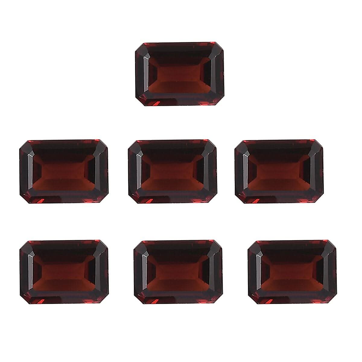 AAA Imperial Fire Garnet Set of 7 (Oct 7x5 mm) 8.50 ctw Loose gemstone (Del. in 7-10 Days)