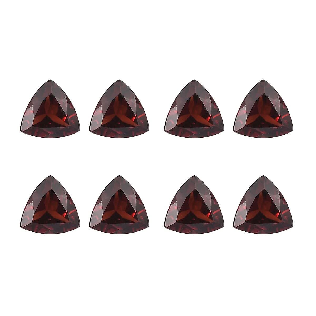 AAA Imperial Fire Garnet Set of 8 (Trl 7 mm) 8.50 ctw