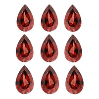 AAA Imperial Fire Garnet Set of 9 (Pear 8x5 mm) 8.50 ctw