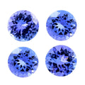 Premium Tanzanite Set of 4 (Rnd 5 mm) 1.80 ctw Loose Gemstone - Sticky add to cart bar