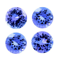 Premium Tanzanite Set of 4 (Rnd 5 mm) 1.80 ctw Loose Gemstone