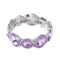 Purple Glass Bracelet in Silvertone (7.00 In) - Sticky add to cart bar