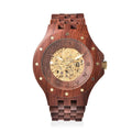 EON 1962 Automatic Mechanical Watch in ION Plated YG Stainless Steel with Brownish Red Sandalwood Strap 263.50 ctw - Sticky add to cart bar