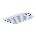 Black Rectangle Non Skid Rubber Grip Serving Tray (17.71"x12.6") - Sticky add to cart bar