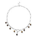 Lapis Lazuli 8-10 mm Necklace 20 Inches in Stainless Steel 32.00 ctw - Sticky add to cart bar