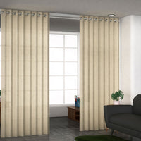 Gray Cotton Textured Slub Curtain Pair with Eyelets (48x96)