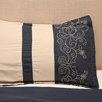 DAHDOUL 5PC Prestige Aqua Comforter Set - Queen