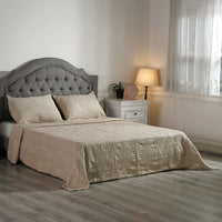 "Matelassé  Quilted  Bedspread Set with 2 Pillowcases - 100% Cotton Queen 350 gsm"
