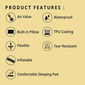Blue Inflating Camping Sleeping Mat - Sticky add to cart bar