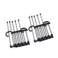 Set of 2 Black 5 Layered Pants Rack
