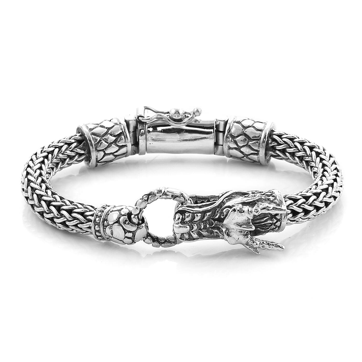 BALI LEGACY Sterling Silver Tulang Naga Dragon Bracelet (7.50 In) (63.40 g)
