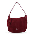 DOWA Dark Grey 100% Nylon with Leather Handwoven Shoulder Bag - Sticky add to cart bar