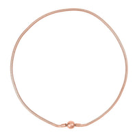 Snake Chain 18 Inches in ION Plated Rose Gold Stainless Steel with Round Shape Lock