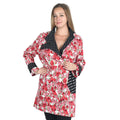 JOVIE Rose and Polka Dot Printed Asymmetrical Jacket with Stand Collar (S) - Sticky add to cart bar