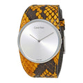CALVIN KLEIN Spellbound Swiss Movement Blue Snake Embossed Genuine Leather Strap Watch in Stainless Steel (39mm) - Sticky add to cart bar