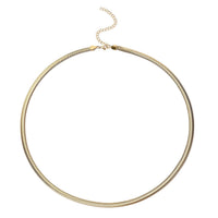 Flat Snake Necklace 26-30 Inches in ION Plated RG Stainless Steel 21.40 Grams
