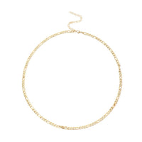 Figaro Necklace 26-30 Inches in ION Plated Rose Gold Stainless Steel 24.60 Grams
