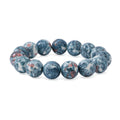Black White Agate 12mm Beaded Stretch Bracelet 150.00 - Sticky add to cart bar