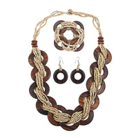 Multi Gemstone Beaded Stretch Bracelet, Dangle Earrings and Endless Necklace 26 Inches