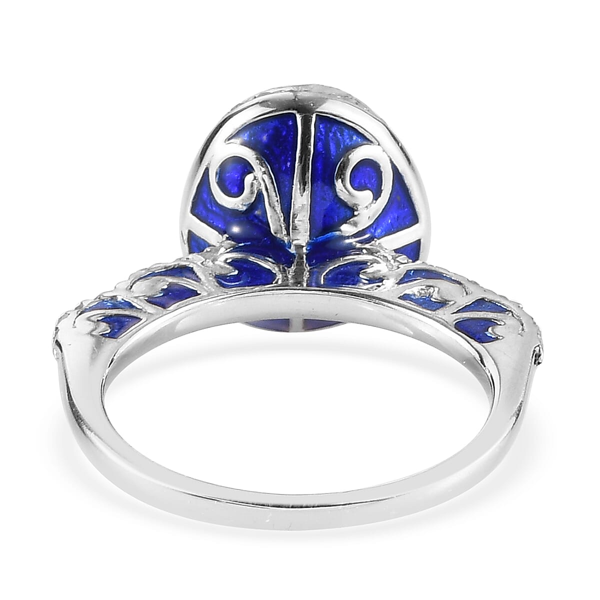 Polki Diamond Ring in Platinum Over Sterling Silver (5)