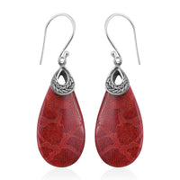 Drops and Braid Earrings in Sterling Silver
