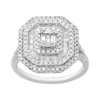 10K White Gold Diamond (HI, I1-I2) Ring (Size 10.0) (4.70 g) 1.00 ctw