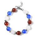 Multi Agate 95.00 ctw 9-11mm Beaded Bracelet in Silvertone & Stainless Steel (7.00 In) - Sticky add to cart bar
