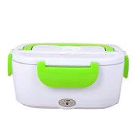 White & Blue Portable Electric Heating Lunch Box (50W) (9.25x6.49x4.13)