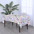 HOMESMART Multi Color Leaves Pattern Tablecloth (55"X86") - Sticky add to cart bar