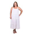 JOVIE White Tiered Spaghetti Strap Dress - XL - Sticky add to cart bar