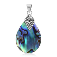 Abalone Shell Delightful Drop Pendant without Chain in Sterling Silver